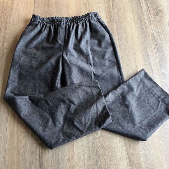 Via Masini 80 Pull on Wool Blend Gray Trousers - Large (size 46 - Picture 2 of 11